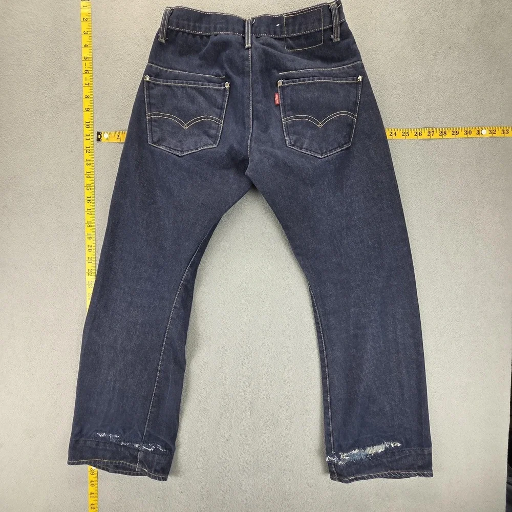 Vintage Levis Engineered Jeans Mens Blue Dark Wash Twisted Fits 26x28